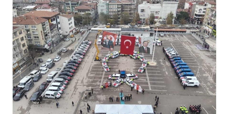 Amasya'nın güvenliğine kritik güçlendirme: Emniyet ve jandarmaya 71 yeni araç