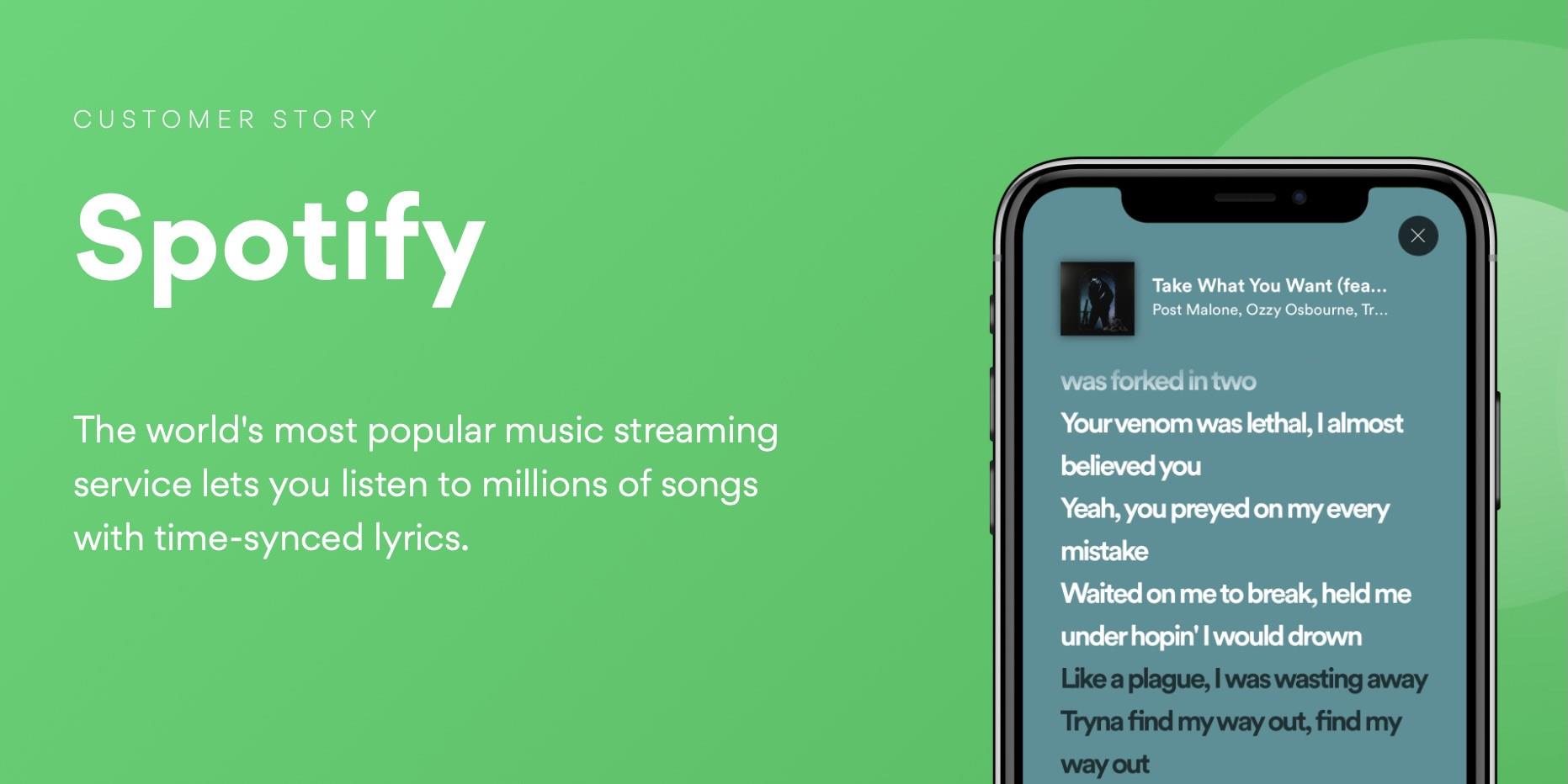 Spotify'dan Şarkı Sözlerine güncelleme