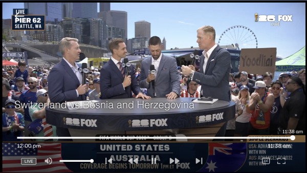 Seattle merkezli Yoodli, Fox Sports Dünya Kupası yayınına el yapımı pankartla çıktı, site trafiği arttı